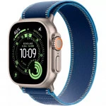 Apple Watch Ultra 3 GPS + Cellular 49mm Natural Titanium Case with Blue/Bright Blue Trail Loop MEWR4QR/A