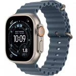 Apple Watch Ultra 3 GPS + Cellular 49mm Natural Titanium Case with Anchor Blue Ocean Band MEWH4QR/A