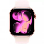 Apple Watch Series 11 GPS 46mm Rose Gold Aluminium Case with Light Blush Sport Band - M/L MEV74RK/A