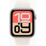 Apple Watch SE 3 44mm Aluminum Starlight Case with Starlight Sport Band M/L MEHJ4LW/A
