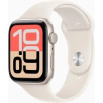 Apple Watch SE 3 44mm Aluminum Starlight Case with Starlight Sport Band M/L MEHJ4LW/A