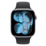 Apple Watch Series 11 GPS 46mm Space Grey Aluminium Case with Black Sport Band MEV04RK/A