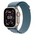 Apple Watch Ultra 3 GPS + Cellular 49mm Natural Titanium Case with Light Blue Alpine Loop - Large MEWP4QR/A
