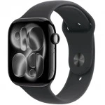 Apple Watch Series 11 GPS 42mm Jet Black Aluminium Case with Black Sport Band MEQT4RK/A