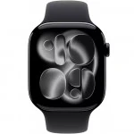 Apple Watch Series 11 GPS 42mm Jet Black Aluminium Case with Black Sport Band - M/L MEQU4RK/A