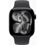Apple Watch Series 11 42mm Jet Black Aluminium Case With Black Sport Band M/L MEQU4X/A