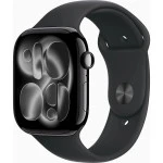 Apple Watch Series 11 46mm Jet Black Aluminium Case With Black Sport Band M/L MEUX4ET/A
