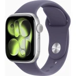 Apple Watch Series 11 42mm Silver Aluminium Case With Purple Fog Sport Band M/L MEU74AF/A