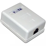 Аксессуар для кабельных сетей LANMASTER Настенная розетка TWT 1 порт RJ-45, категория 5е, белая, SM1-45-WH TWT-SM1-45-WH