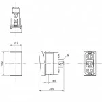 Кабельный канал Hyperline Выключатель 1М 45x22.5мм белый M45/2-SW-WH