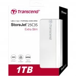 Внешние накопители Transcend StoreJet 25C3S silver TS1TSJ25C3S 1 ТБ, Интерфейс USB-C