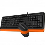 Клавиатура + мышь A4Tech Fstyler F1010 черный/оранжевый (ORANGE) F1010 ORANGE