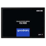 Жесткий диск GoodRam 480 ГБ SSDPR-CL100-480-G3 SSD (твердотельные), 480 ГБ, 2.5 дюйма, SATA