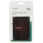 Внутренний накопитель Apacer AS350X AP512GAS350XR-1 SSD (твердотельные), 512 ГБ, 2.5 дюйма, SATA