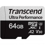 Флеш (Flash) карты Transcend Ultra Perfomrance microSDXC Class 10 UHS-I U3 с адаптером TS64GUSD340S 64 ГБ