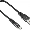 Кабель интерфейсный Digma MICROUSB-0.15M-BLK