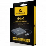 Cablexpert USB Type-C 6-in-1 multi-port adapter A-CM-COMBO6-01
