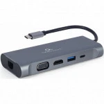 Cablexpert USB Type-C 7-in-1 multi-port adapter A-CM-COMBO7-01