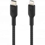 Кабель интерфейсный Belkin Lightning - USB-С BRAIDED (1m) CAA004BT1MBK