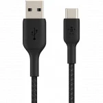 Кабель интерфейсный Belkin BRAIDED black (1m) CAB002BT1MBK