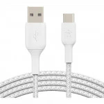 Кабель интерфейсный Belkin BRAIDED white (1m) CAB002BT1MWH