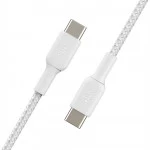Кабель интерфейсный Belkin BRAIDED white (1m) CAB004BT1MWH