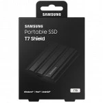 Внешние накопители Samsung External SSD T7 Shield Black MU-PE1T0S/WW 1 ТБ, Интерфейс USB-C