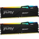 ОЗУ Kingston Fury Beast RGB KF560C36BBEAK2-16 DIMM, DDR5, 16 Гб (2 х 8 Гб), 6000 МГц