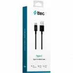 Кабель интерфейсный Ttec Кабель Type C Charge / Data Cable 2.0 Black 2DK12S