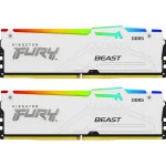 ОЗУ Kingston Fury Beast White RGB KF552C40BWAK2-32 DIMM, DDR5, 32 Гб (2 х 16 Гб), 5200 МГц