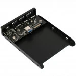 Аксессуар для ПК и Ноутбука Gembird Планка на переднюю панель 3,5" FP3.5-USB3-3A1C