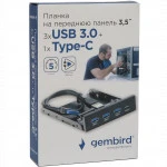 Аксессуар для ПК и Ноутбука Gembird Планка на переднюю панель 3,5" FP3.5-USB3-3A1C
