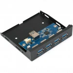 Аксессуар для ПК и Ноутбука Gembird Планка на переднюю панель 3,5" FP3.5-USB3-4A