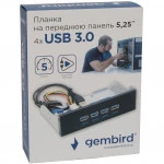 Аксессуар для ПК и Ноутбука Gembird Планка на переднюю панель 5,25" FP5.25-USB3-4A