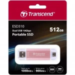 Внешний жесткий диск Transcend ESD310P TS512GESD310P (512 Гб, Интерфейс USB-C)