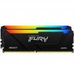 ОЗУ Kingston Fury Beast RGB KF432C16BB2AK2/16 DIMM, DDR4, 16 Гб (2 х 8 Гб), 3200 МГц