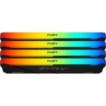 ОЗУ Kingston Fury Beast RGB KF432C16BB2AK4/32 DIMM, DDR4, 32 Гб (4 х 8 Гб), 3200 МГц