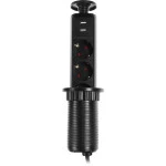 Распределитель питания Premier PX/BL-VRT-3R-2USB-BLK