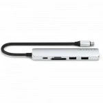 Док-станция Satechi 6-in-1 USB-C Slim Multiport Adapter Silver ST-P6SS