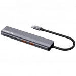 Аксессуар для ПК и Ноутбука Canyon USB-хаб DS-17 6in1 4k USB-C Grey CNS-TDS17