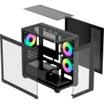 Корпус Ocypus Gamma C52 ARGB Black Gamma-C52-BKD300XX-GL Mini-Tower