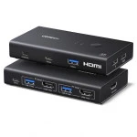 Аксессуар для ПК и Ноутбука UGREEN KVM Switch HDMI+USB 3.0, 2 входа, 1 выход 0014525