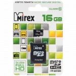 Флеш (Flash) карты Mirex microSDHC [13613-AD10SD16] 16 ГБ