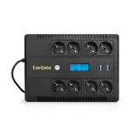 Источник бесперебойного питания ExeGate NEO Smart LHB-650.LCD.AVR.8SH.CH.RJ.USB EX295013RUS 650 ВА, 390 Вт