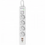 Сетевой фильтр Defender DFS-141 White 99433