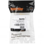 Сетевая розетка Hyperline Розетка компьютерная RJ-45(8P8C) категория 5e двойная внешняя SB1-2-8P8C-C5e-WH