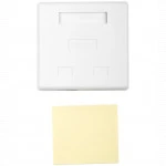 Сетевая розетка Hyperline Розетка компьютерная RJ-45(8P8C) категория 5e двойная внешняя SB1-2-8P8C-C5e-WH