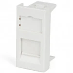 Кабельный канал Hyperline Вставка 45x22,5 (аналог Mosaic) для 1 модуля формата Keystone Jack со шторкой SIP2-1K-M45-22.5