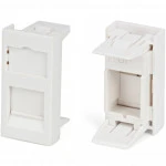 Кабельный канал Hyperline Вставка 45x22,5 (аналог Mosaic) для 1 модуля формата Keystone Jack со шторкой SIP2-1K-M45-22.5