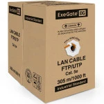 Кабель витая пара ExeGate Кабель FTP 4 пары кат.5e бухта 305м EX289280RUS